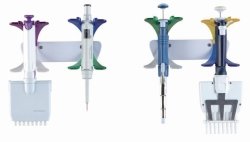 Pipette Wall Mount Universal, ABS | Lower Holder : 2 x blue, 2 x green, 2 x clear